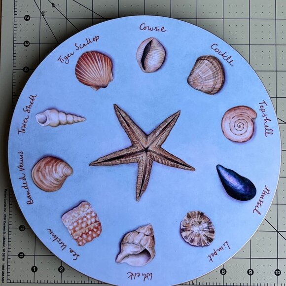 Club Matters 10"  Seashell Table Mat Charger Trivet Set Scully England - Picture 8 of 9